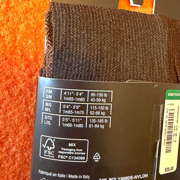 Cappuccino brown diamonds pattern tights made in Italy NWT - Picture 5 of 7